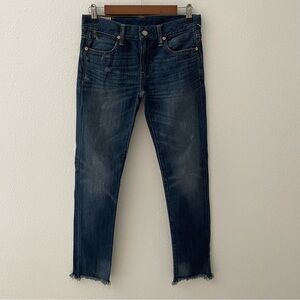 Polo Ralph Lauren Jeans Womens 25 Blue Denim Astor Slim Boyfriend Distressed Y2K